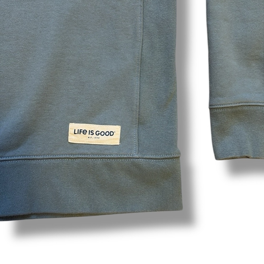 Life Is Good Men’s Sweatshirt Crew Neck Dusty Blue Size L - Picture 5 of 7